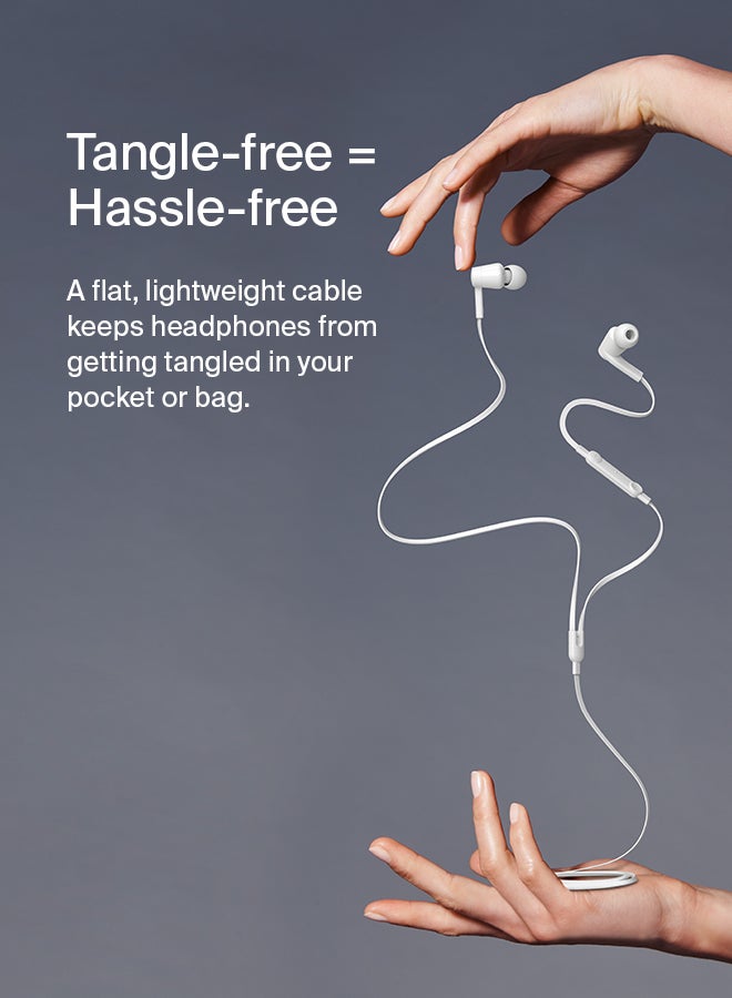 belkin - Belkin Soundform Headphones With Lightning Connector, Mfi Certified In-Ear Earphones Headset With Microphone, Earbuds With Water & Sweat Resistant For Iphone 13, Iphone 12 And More - White White - Image 1