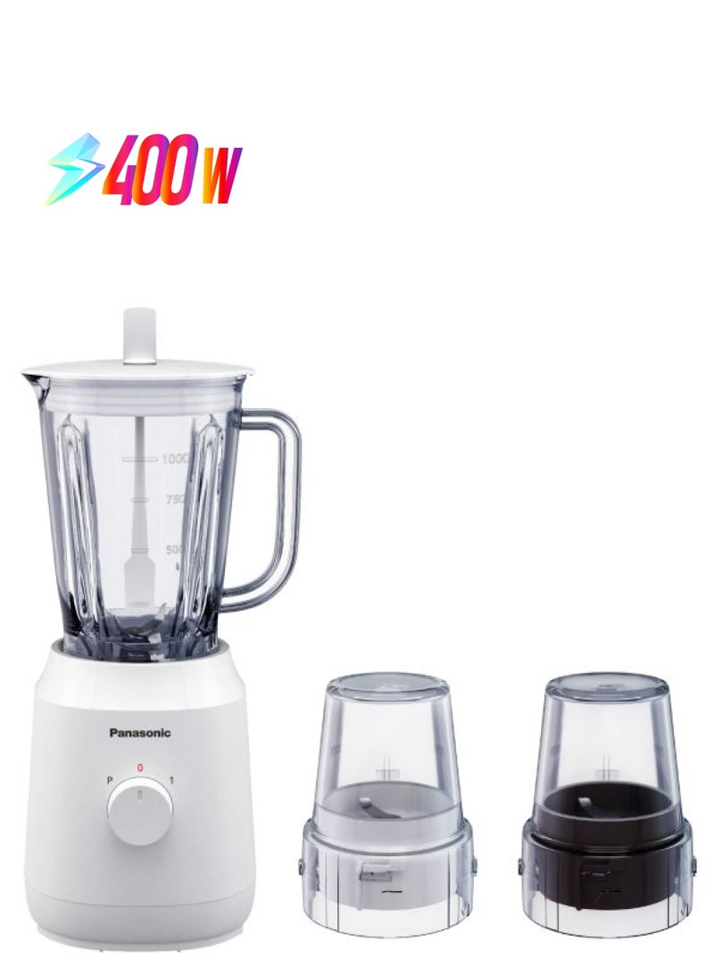Panasonic Electric Blender With Mill 1.35 L 400 W MX-EX1021WTZ White/Clear  - Image 1
