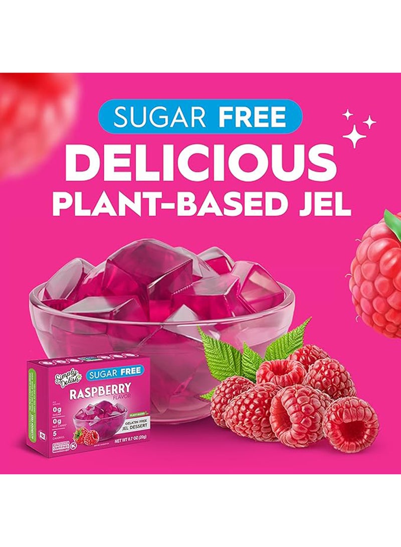 Simply Delish Natural Simply Delish, Gelatin Free Jel Dessert, Sugar Free, Raspberry, 0.7 oz (20 g) - Image 3