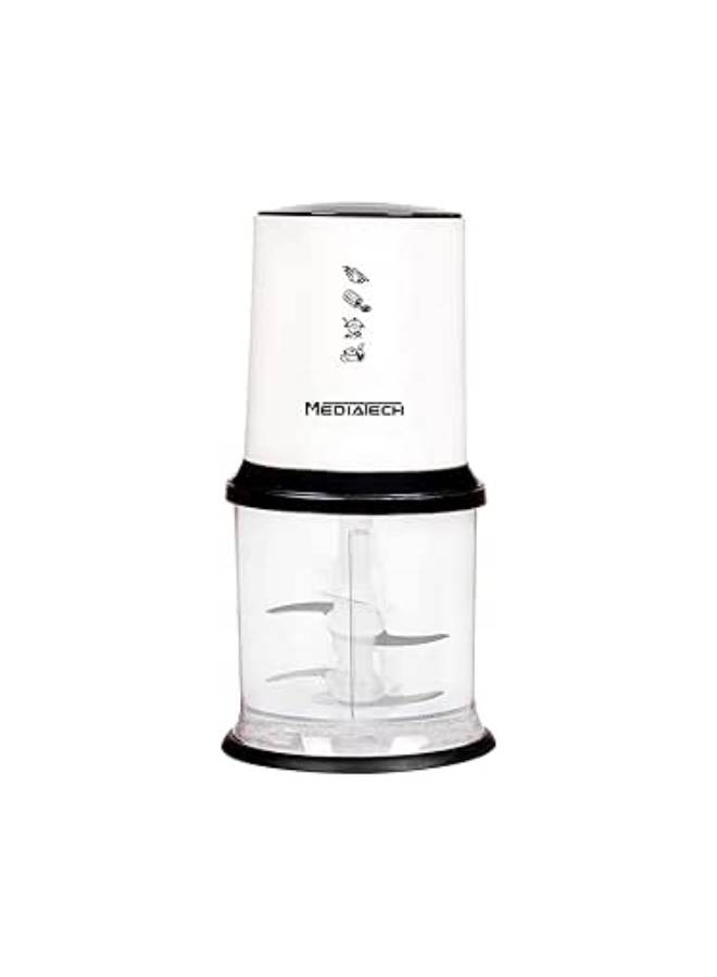 Media Tech Chopper, Copper Motor, 0.5 Litter ,4 Stainless Steel Blades 500 ml 500 W MT-3001 White/Grey - Image 5