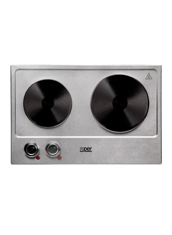 XPER Electric Double Hot Plate 2500W XPHP-801-20 Silver/Black  - Image 2