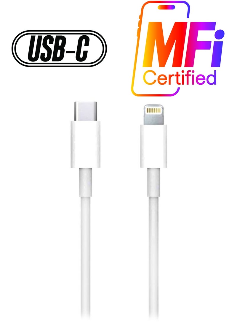 ليندس كابل شحن من Type C إلى Lightning أبيض  - Image 1