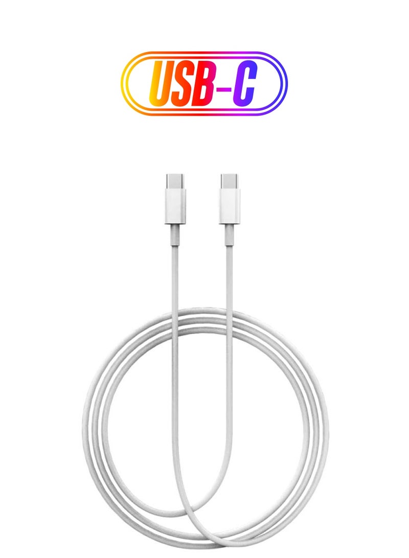 آيندز كابل Type C من ذكر إلى ذكر أبيض - Image 1