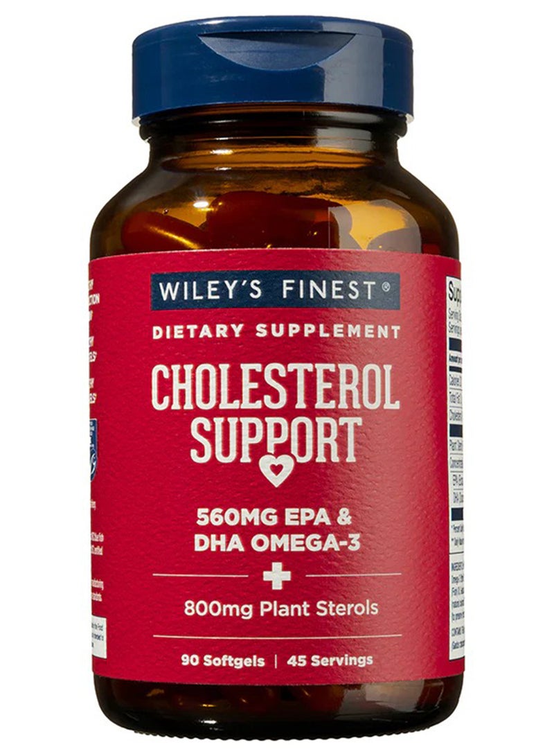 Wiley's Finest Wild Alaskan Cholesterol Support Fish Oil - 90 Softgels 