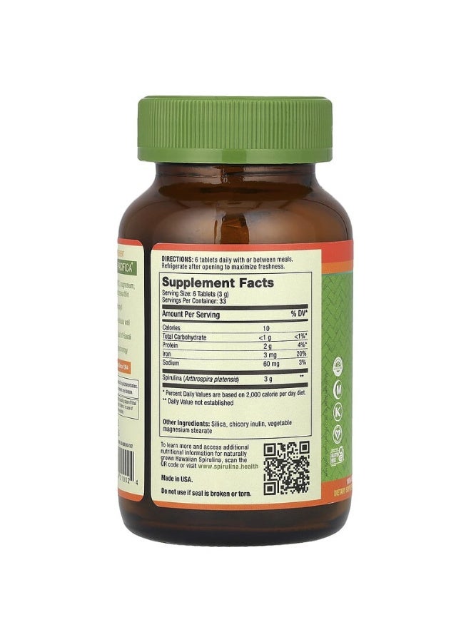 Nutrex Hawaii - Pure Hawaiian Spirulina Dietary Supplement - 200 Tablets - Image 1