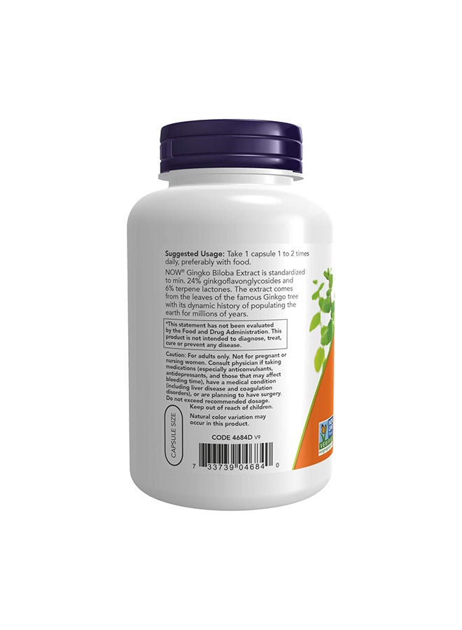 Now Foods Now Foods Ginkgo Biloba Dietary Supplement 240 Veg Capsules - Image 3