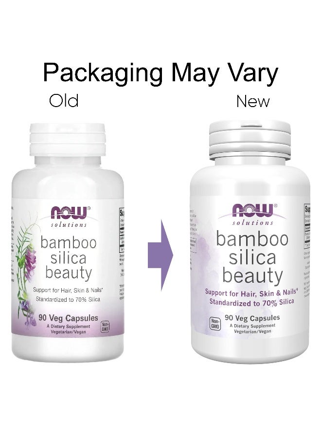 Now Foods Bamboo Silica Beauty - 90 Veg Capsules - Image 1