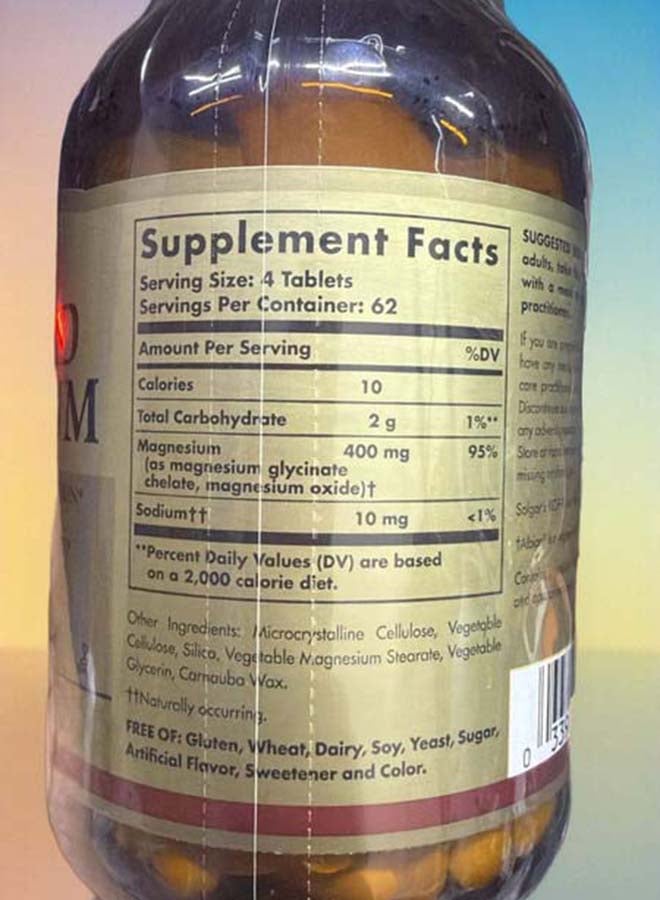 Solgar, Chelated Magnesium, 250 Tablets (100 mg Per Tablet) - Image 2