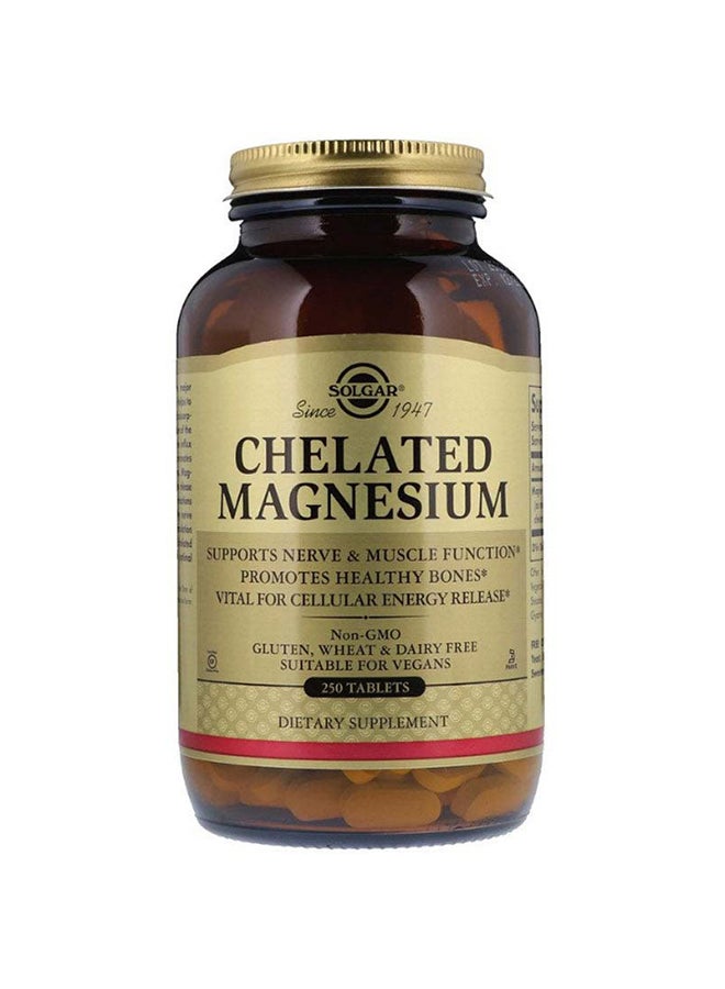Solgar, Chelated Magnesium, 250 Tablets (100 mg Per Tablet) - Image 1