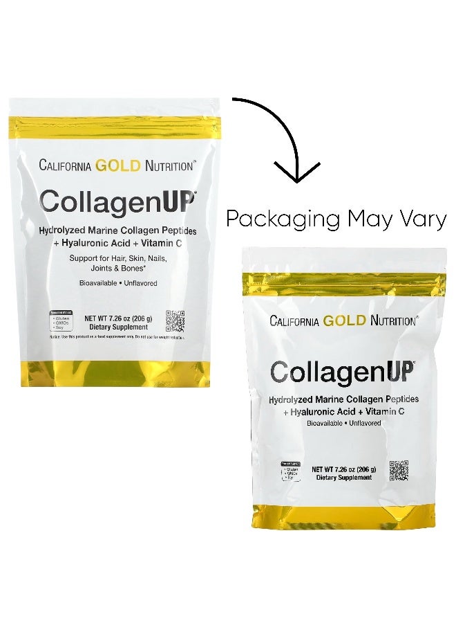 كاليفورنيا غولد نيوترشن مكمل غذائي كولاجين أب بكولاجين بحري + حمض الهيالورونيك + فيتامين C, دون نكهة، 206 جرامات - Image 2