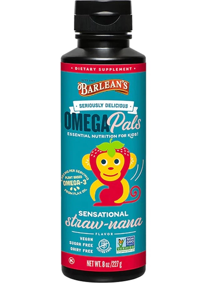 BARLEAN'S Seriously Delicious Omega Pals Sensational Straw Nana Supplement 8Oz - Image 1