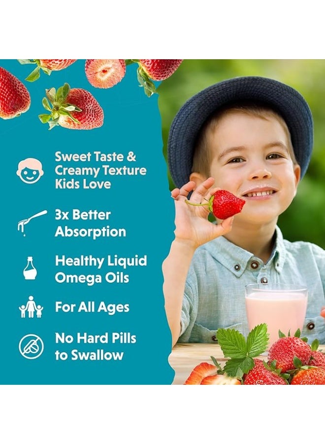 BARLEAN'S Seriously Delicious Omega Pals Sensational Straw Nana Supplement 8Oz - Image 4