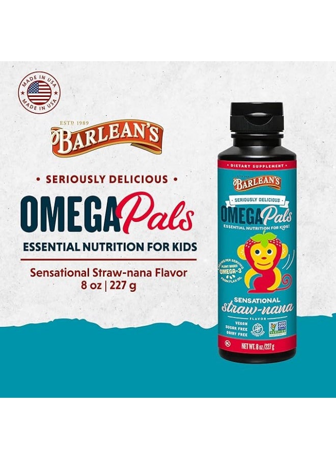 BARLEAN'S Seriously Delicious Omega Pals Sensational Straw Nana Supplement 8Oz - Image 3