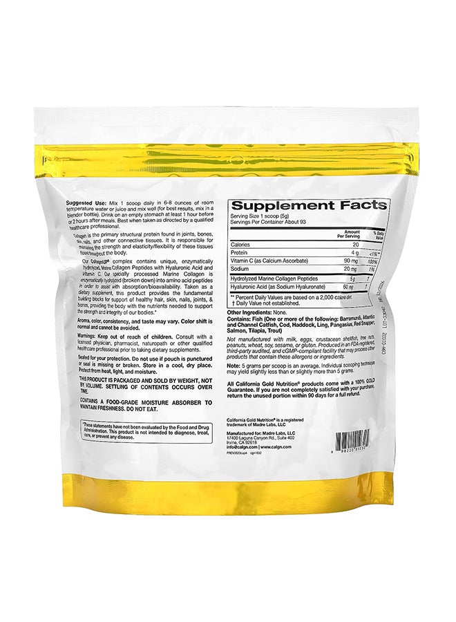 California Gold Nutrition CollagenUP Marine Collagen Unflavored  - Image 2