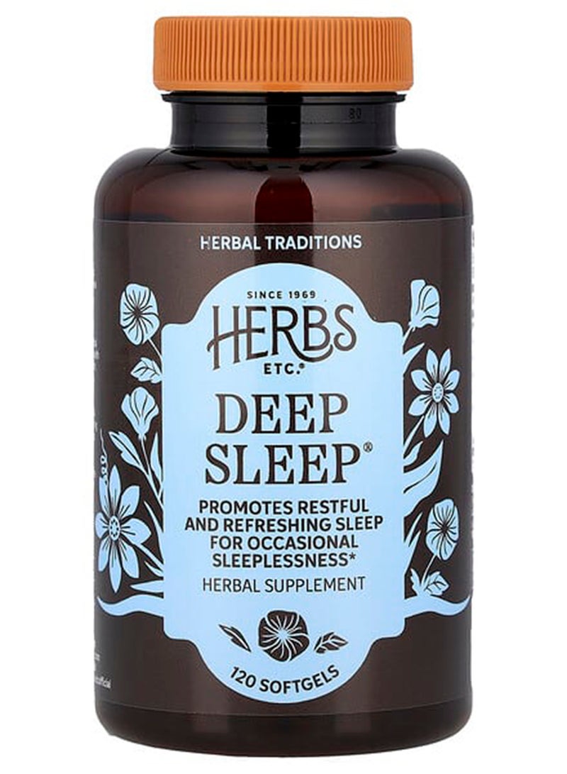 HERBS ETC. Deep Sleep - 120 Fast-Acting Softgels - Image 1