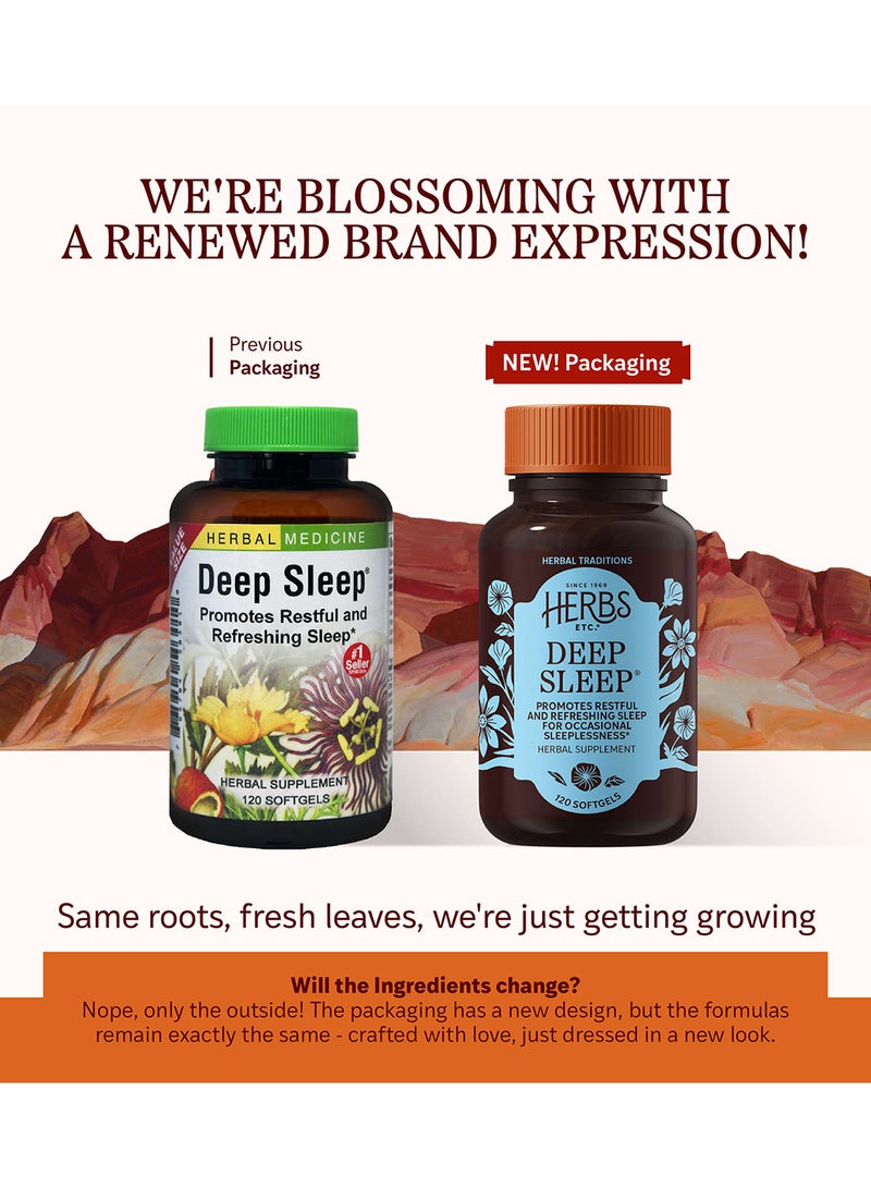 HERBS ETC. Deep Sleep - 120 Fast-Acting Softgels - Image 3