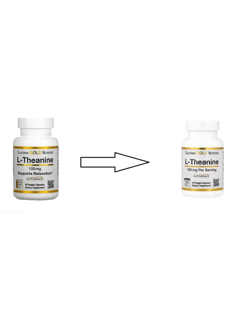California Gold Nutrition L-Theanine Alphawave Supports Relaxation Calm Focus - 60 Capsules  - Image 3