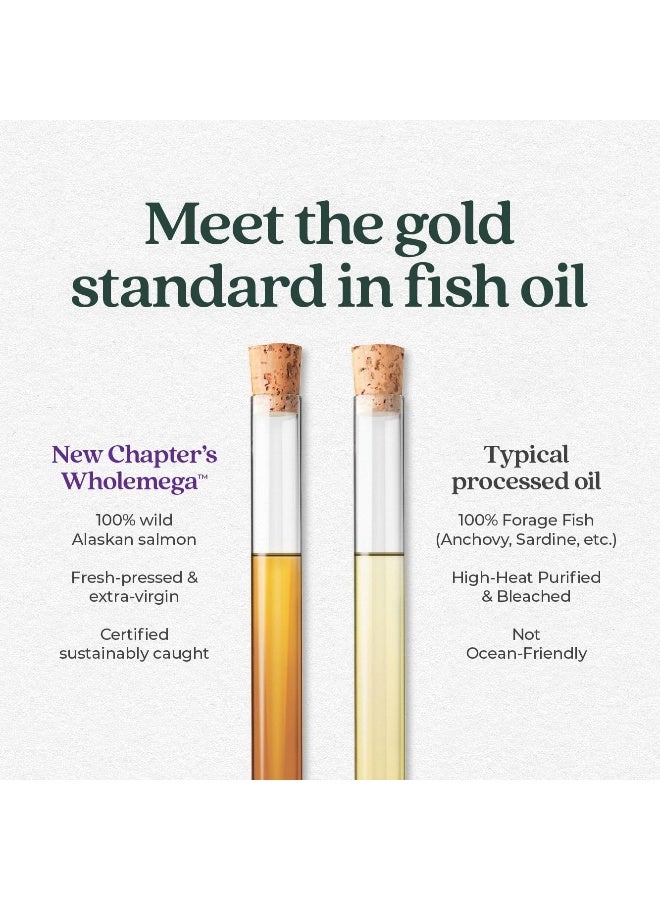 New Chapter Wholemega Fish Oil, 120 BSE-Free Softgels - Image 5