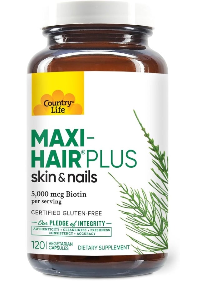 Country Life Maxi Hair Plus Supplement - 120 Capsules - Image 5