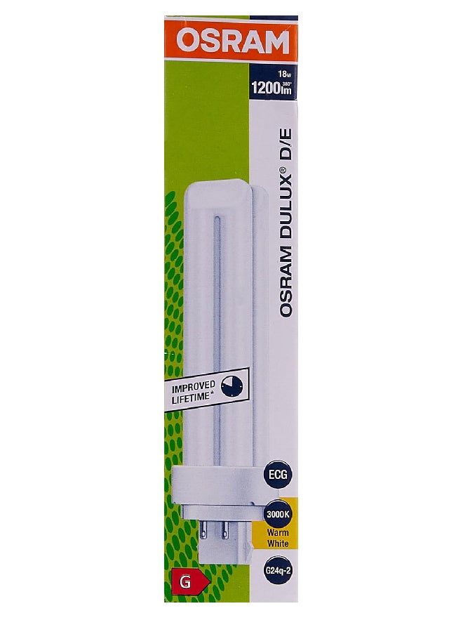 OSRAM DULUX D/E 18 Watt Light Bulb 3000K G24Q2 - 4 Pin Lumilux Warm White - Image 4