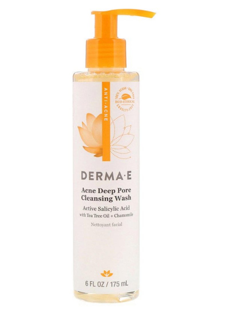 derma-e Acne Deep Pore Cleansing Face Wash 175ml - Image 1