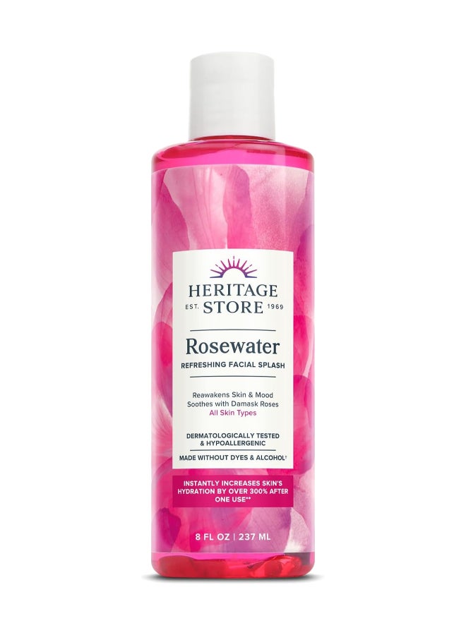 Heritage Store Rose Water Face Toner 8 Fl Oz 240ml - Image 1