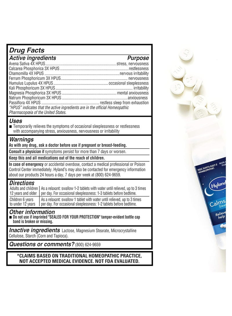 Hyland's Calms Forte Sleep Aid 50 Tablets, Packaging May Vary  - Image 4