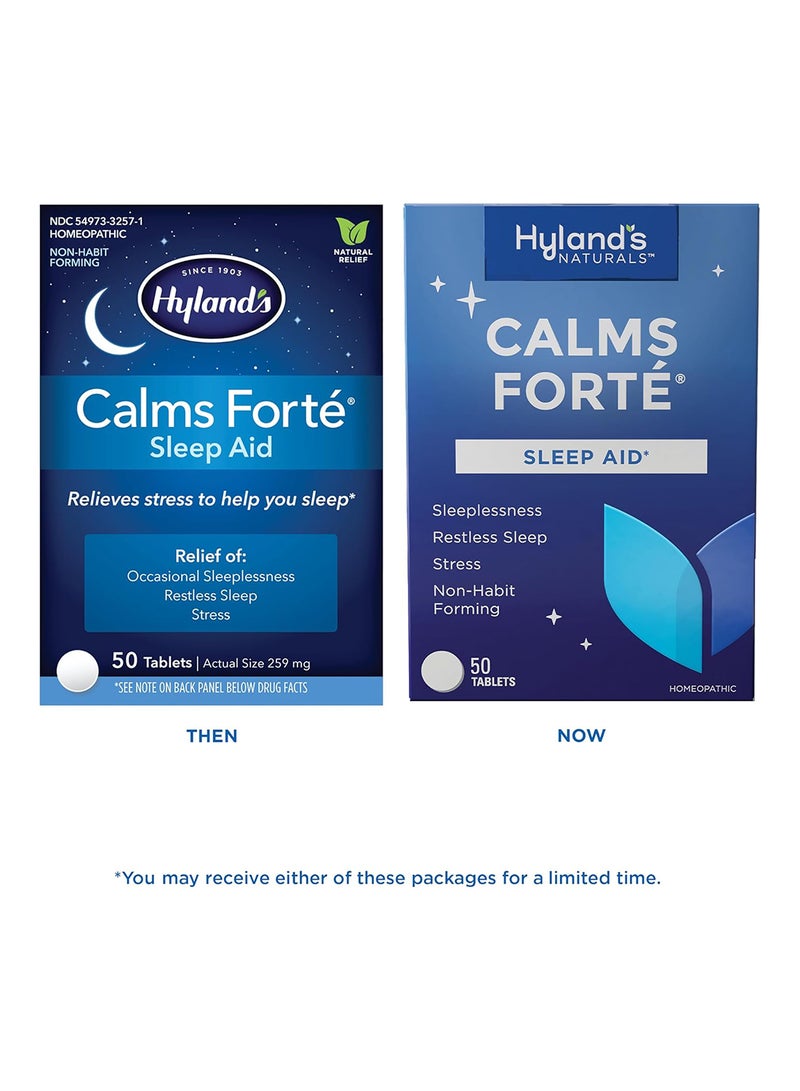 Hyland's Calms Forte Sleep Aid 50 Tablets, Packaging May Vary  - Image 2