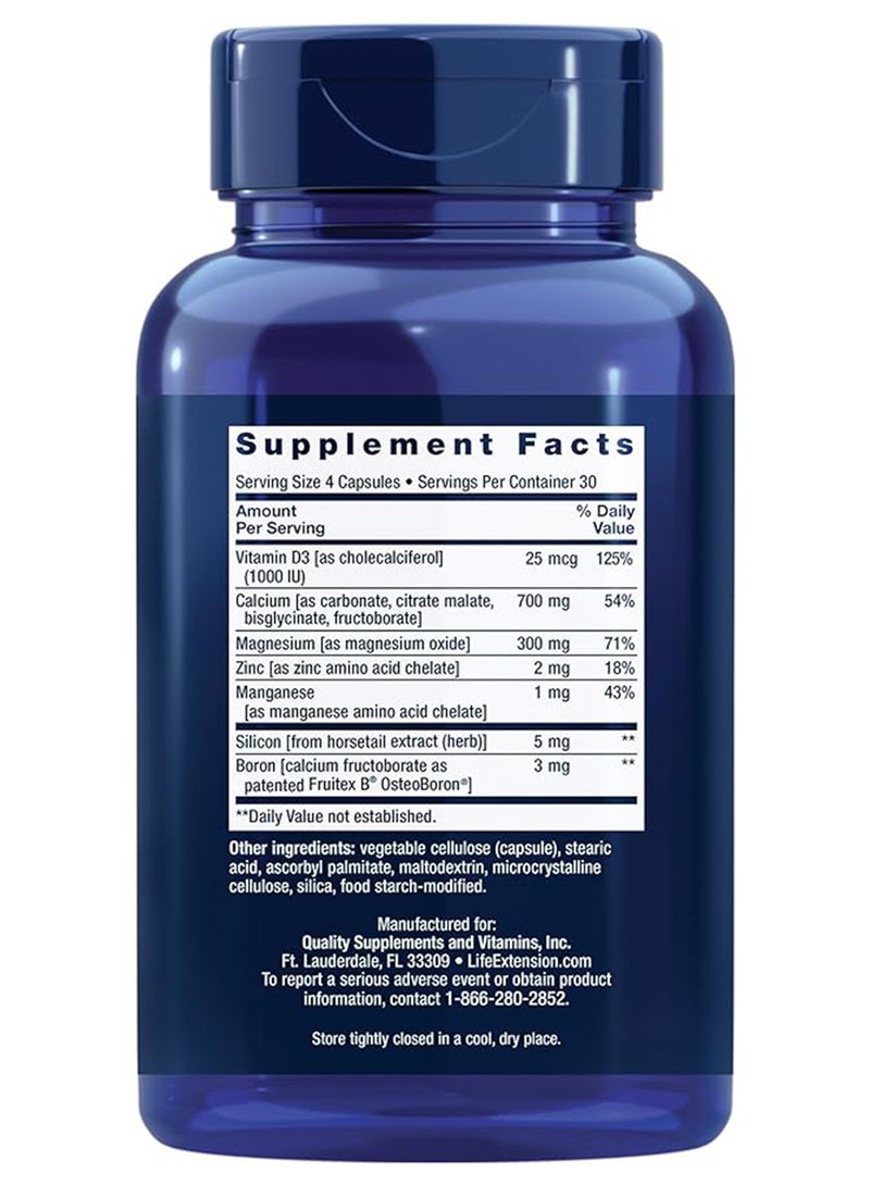 Life Extension Bone Restore Calcium Supplement Non-GMO, Gluten-Free 120 Capsules - Image 2