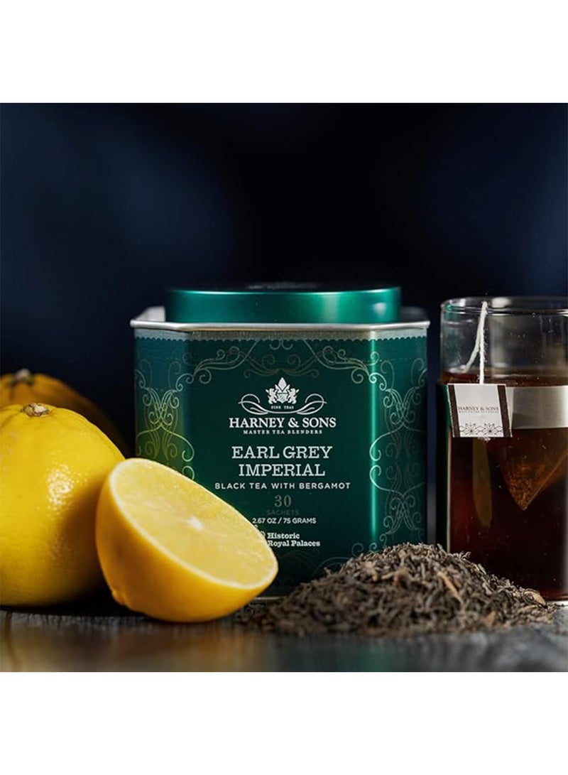 Harney And Sons Earl Grey Imperial Black Tea with Bergamot 30 Sachets, 75grams - pnsku/N37801603A/45/_/1721207643/eaea8286-7686-44cd-a1f8-f44354aa0a85