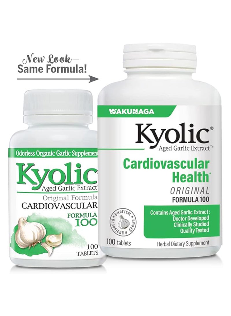 Kyolic Aged Garlic Extract Formula 100 Original Cardiovascular 100 Tablets - Image 4