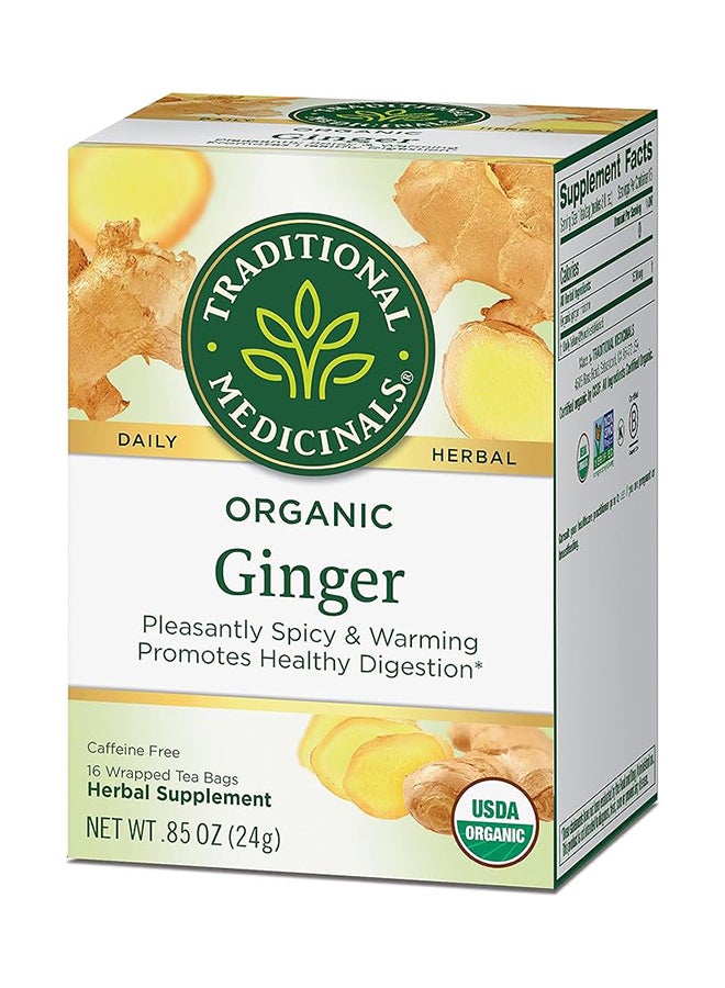 Traditional Medicinals Organic Ginger Tea Bags Pleasantly Spicy And Warming Promotess Healthy Digestion Caffeine Free 16 Tea Bags 24G  - Image 2