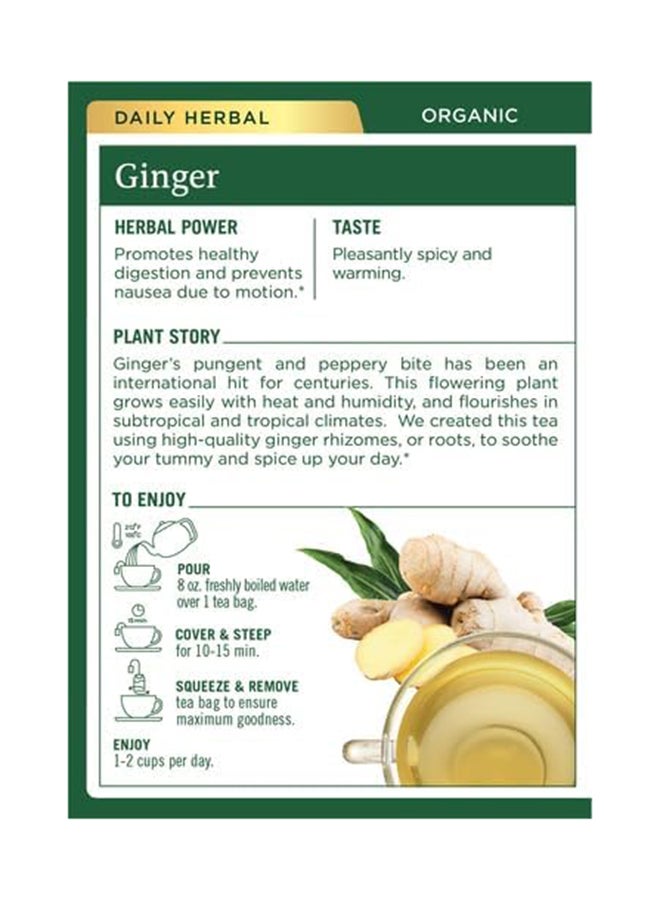 Traditional Medicinals Organic Ginger Tea Bags Pleasantly Spicy And Warming Promotess Healthy Digestion Caffeine Free 16 Tea Bags 24G  - Image 4