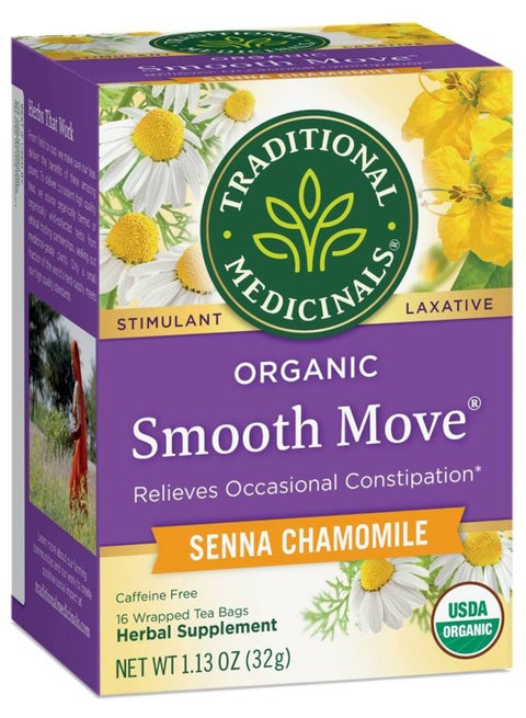 Organic Smooth Move Chamomile, Relieves Occasional Constipation, Caffeine Free, 16 Tea Bags