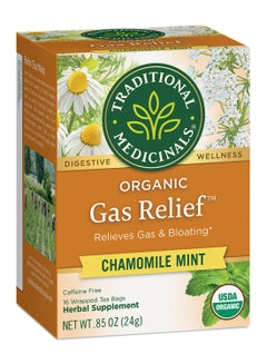 Organic Gas Relief, Chamomile Mint, Caffeine Free, 16 Tea Bags - pnsku/N37801894A/45/_/1722511342/c2413cc0-c321-432c-bfd4-f76256fe7683