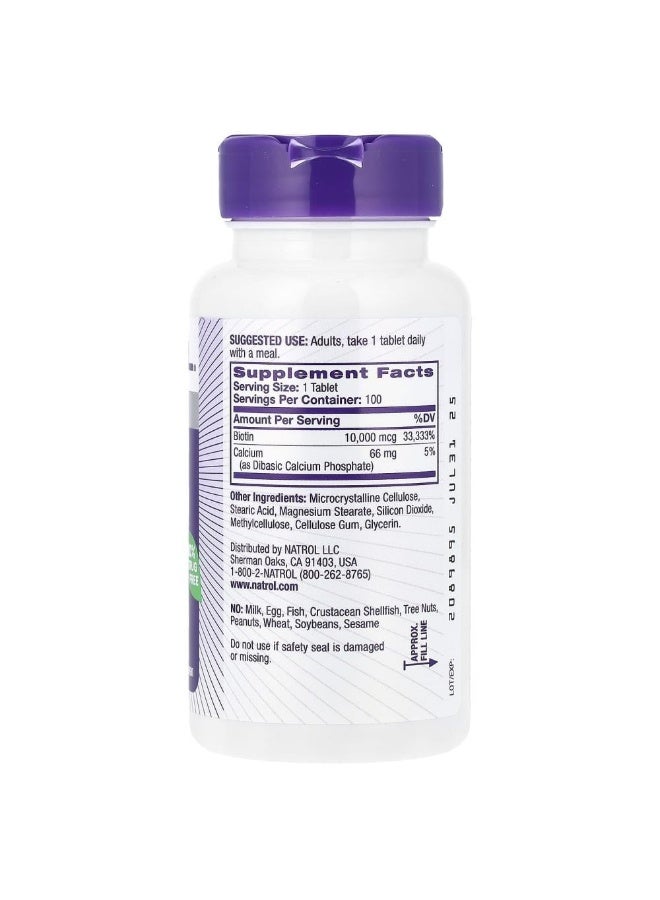 GNC Biotin Beauty 10000 mcg - 100 Tablets Packaging May Vary - Image 2