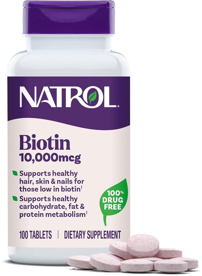 GNC Biotin Beauty 10000 mcg - 100 Tablets Packaging May Vary - Image 1