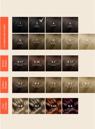 Permanent Hair Colour 3 Chatain Fonce Dark Brown 110ml - view 5
