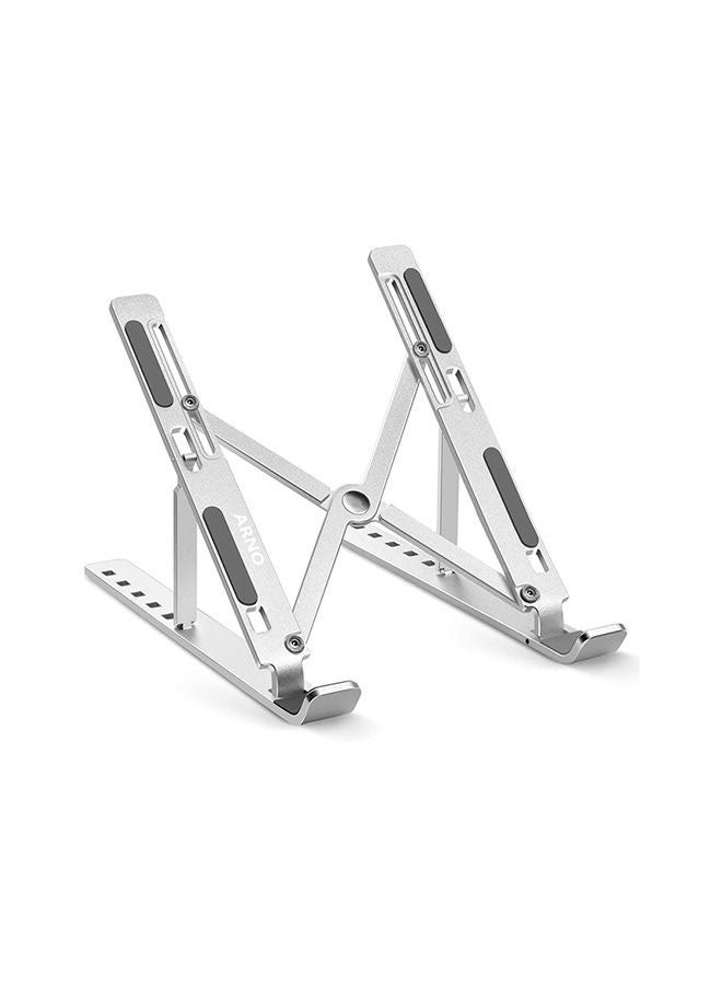 Adjustable Aluminum Laptop Stand Silver - Image 1