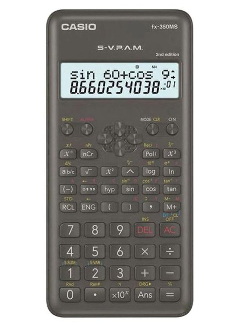 CASIO MS Series Dot Matrix Display Scientific Calculator Black - Image 1