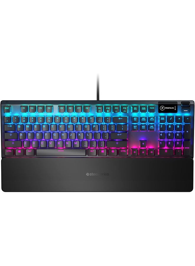 steelseries - SteelSeries Apex 5 - Hybrid Mechanical Gaming Keyboard - Per-Key RGB Illumination - Oled Smart display - American (QWERTY) Layout PC - Image 1