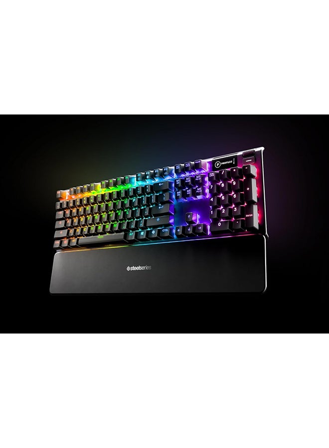 steelseries - SteelSeries Apex 5 - Hybrid Mechanical Gaming Keyboard - Per-Key RGB Illumination - Oled Smart display - American (QWERTY) Layout PC - Image 1