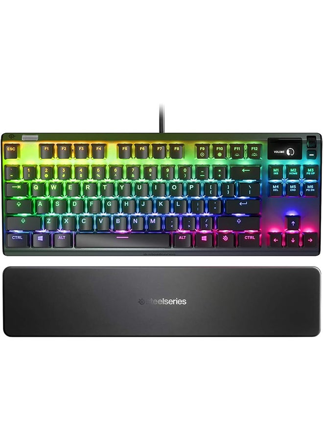 steelseries - SteelSeries Apex 7 TKL Mechanical Gaming Keyboard, OLED Display, Red Switches, American QWERTY Layout - Image 1