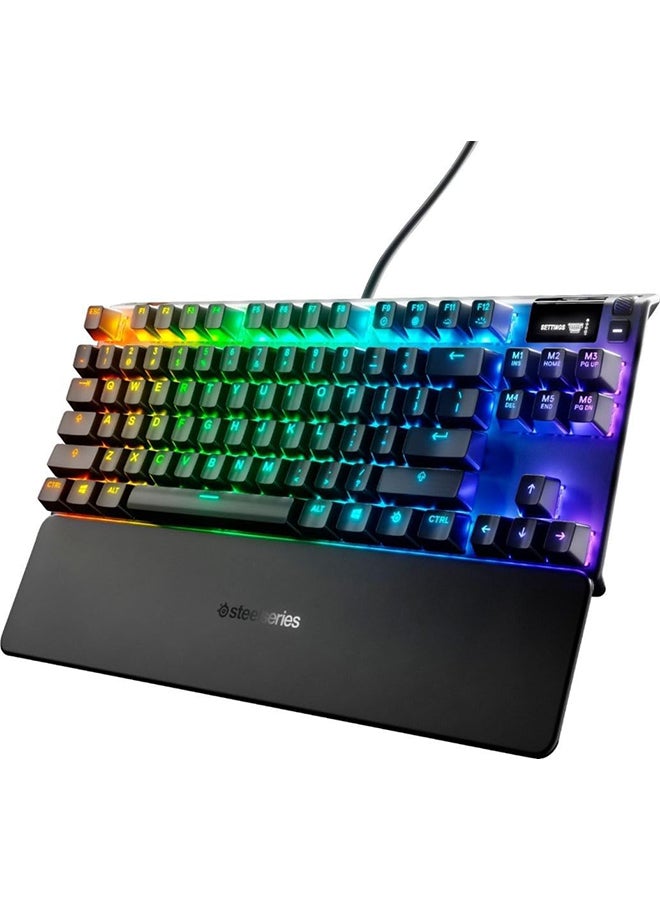 steelseries - SteelSeries Apex 7 TKL Mechanical Gaming Keyboard, OLED Display, Red Switches, American QWERTY Layout - Image 1