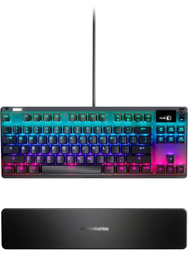 steelseries - SteelSeries Apex 7 TKL Mechanical Gaming Keyboard, OLED Display, Red Switches, American QWERTY Layout - Image 1