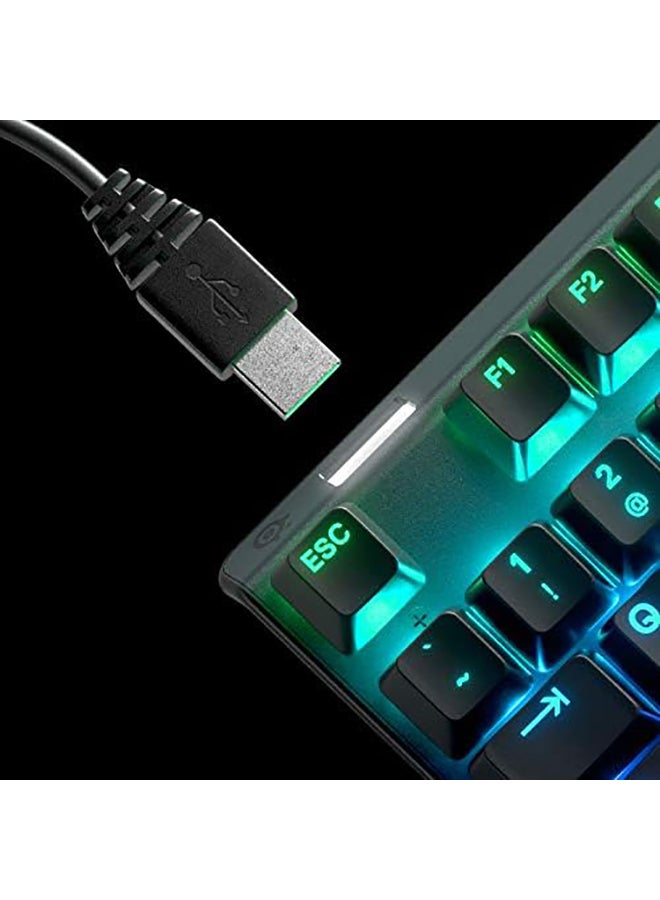 steelseries - SteelSeries Apex 7 TKL Mechanical Gaming Keyboard, OLED Display, Red Switches, American QWERTY Layout - Image 1