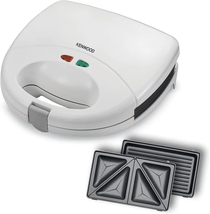 KENWOOD Sandwich Maker, 2 in 1, Grill, 2 Multi functional Plates, Non Stick, SMP01.A0WH
