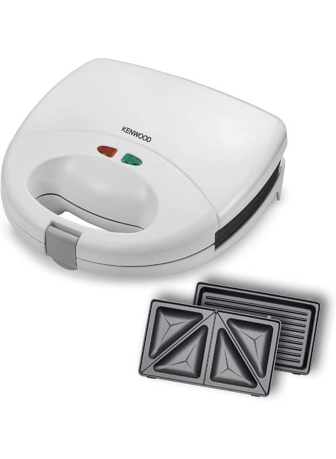 كينوود صانعة ساندوتشات، 2 في 1، شواية، 2 طبق متعدد الوظائف، غير لاصقة 750 W SMP01.A0WH أبيض - Image 1