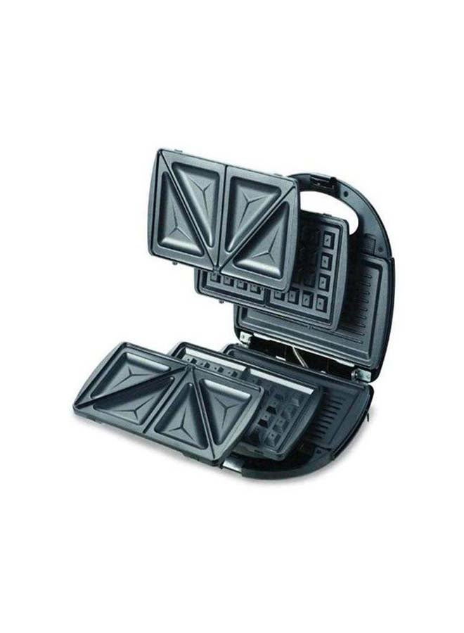 KENWOOD 3-In-1 Sandwich Maker 750 W SMM01.A0BK Black/Silver - Image 3