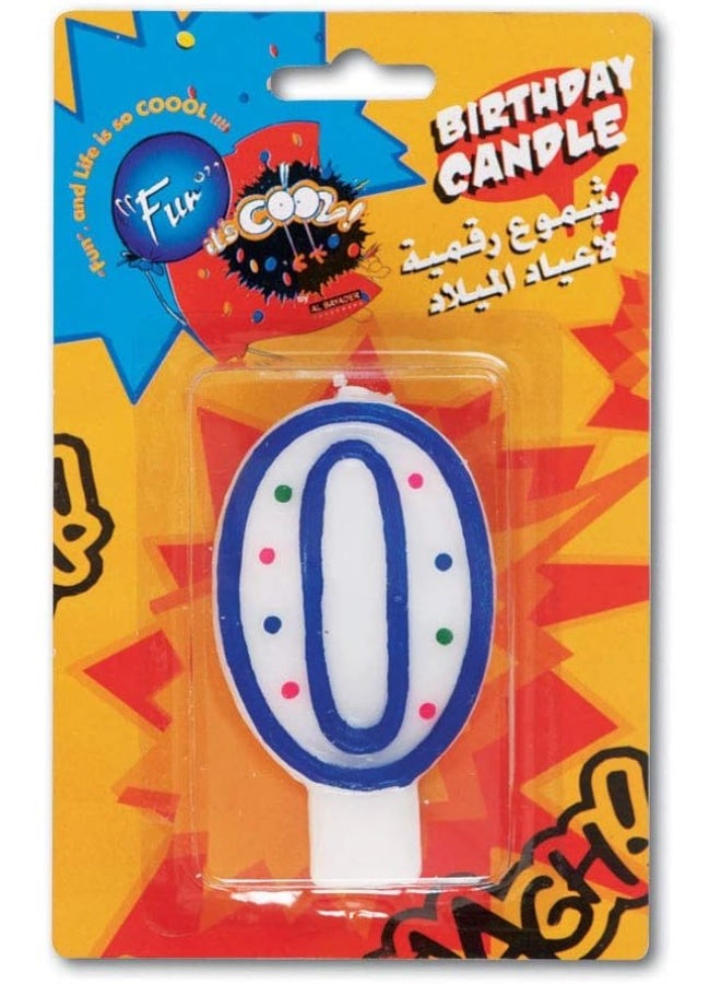Fun - Number 0 Birthday Candle - Image 1
